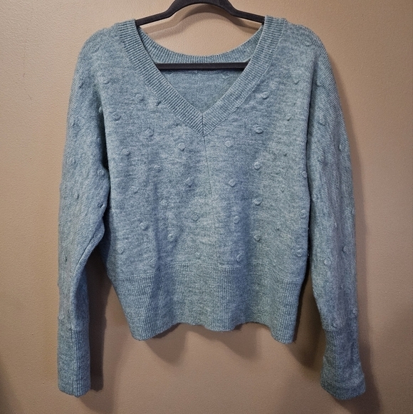 William Rast Women's Size L Blue Knit Sweater - Picture 2 of 4